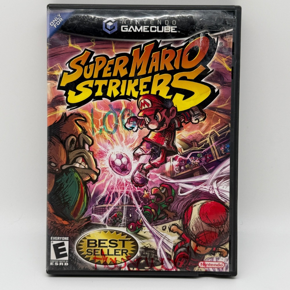 Nintendo Super Mario Strikers GameCube Video Game Best Seller Edition GC NTSC-U